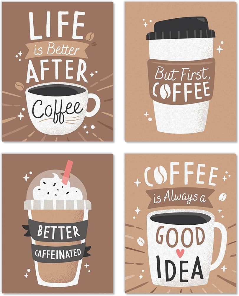 amazon-com-big-dot-of-happiness-but-first-coffee-unframed-kitchen-linen-paper-wall-art-set-of-4-artisms-8-x-10-inches-posters-prints