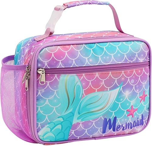 Miniatura 19 de Bolsa de Almuerzo Bagseri para Niños - Lonchera Infantil Aislada, a Prueba de Fugas y Reutilizable con Soporte para Botella de Agua, Lonchera para