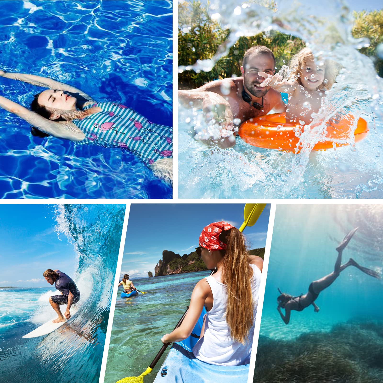 WONSAR borsa impermeabile, marsupio Custodia Smartphone, Porta Cellulare Subacquea Universale per Spiaggia Nuoto, Canottaggio, Pesca, Vela, Escursioni