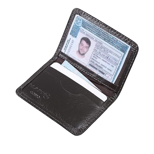 Carteira Mini Couro Legítimo Porta Cartão Cnh Masculina 154