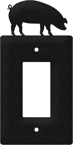Miniatura 7 de SWEN Products Cubierta de placa de pared de cerdo (interruptor simple, negro)