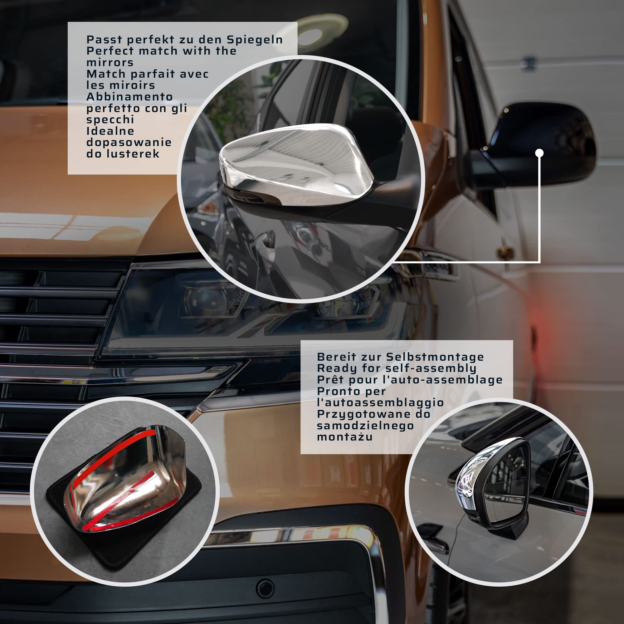 CHROMEMASTER | Nakładki na Lusterka Zewnętrzne | Kompatybilne z Hyundai Accent/Blue Solaris RC Sedan 2010-2017 | Inox/Chrom; Osłony Lusterek to Niepowtarzalny Wygląd Auta i Ochrona Przed Uszkodzeniem