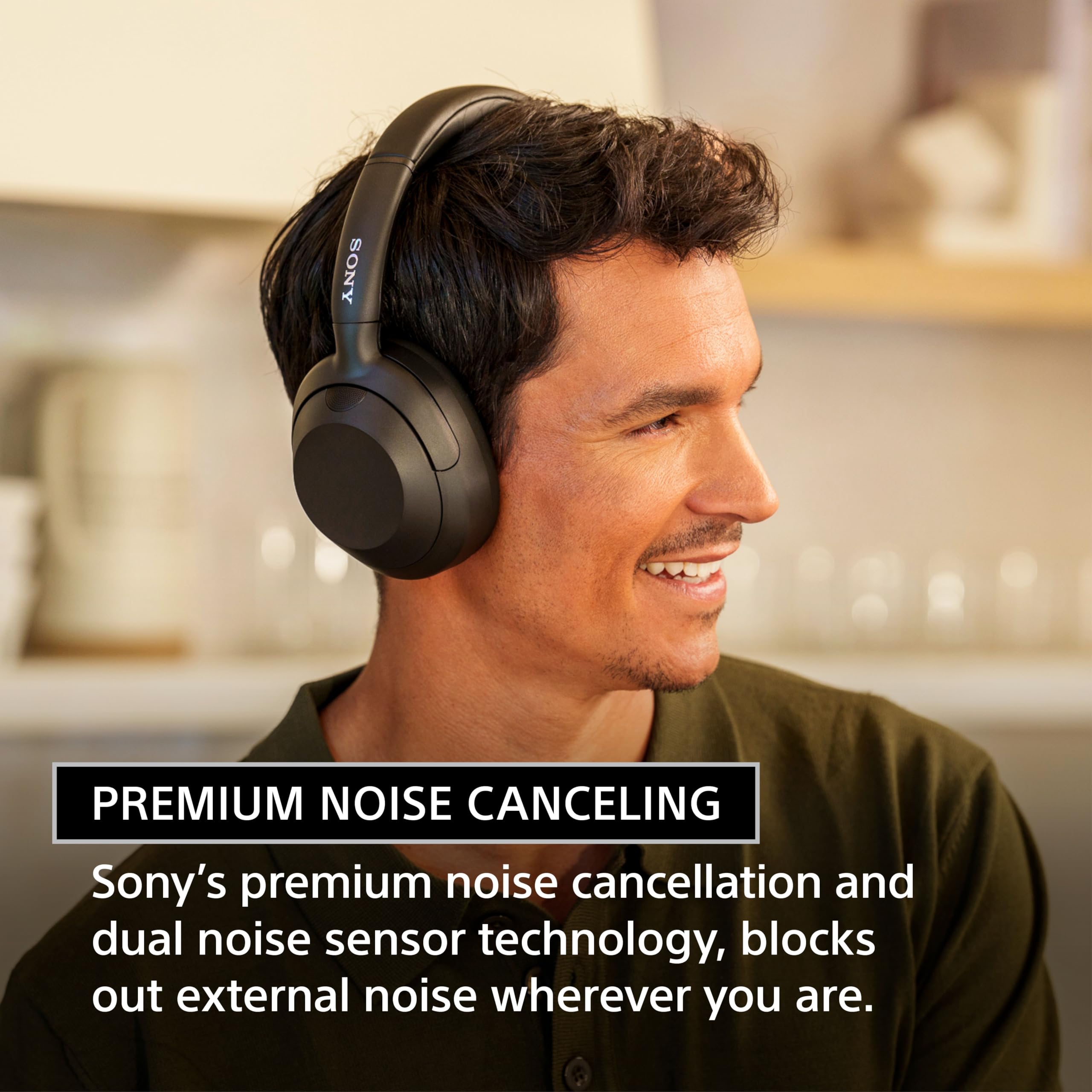 Sony ULT WEAR Fones de ouvido com cancelamento de ruído, Bluetooth