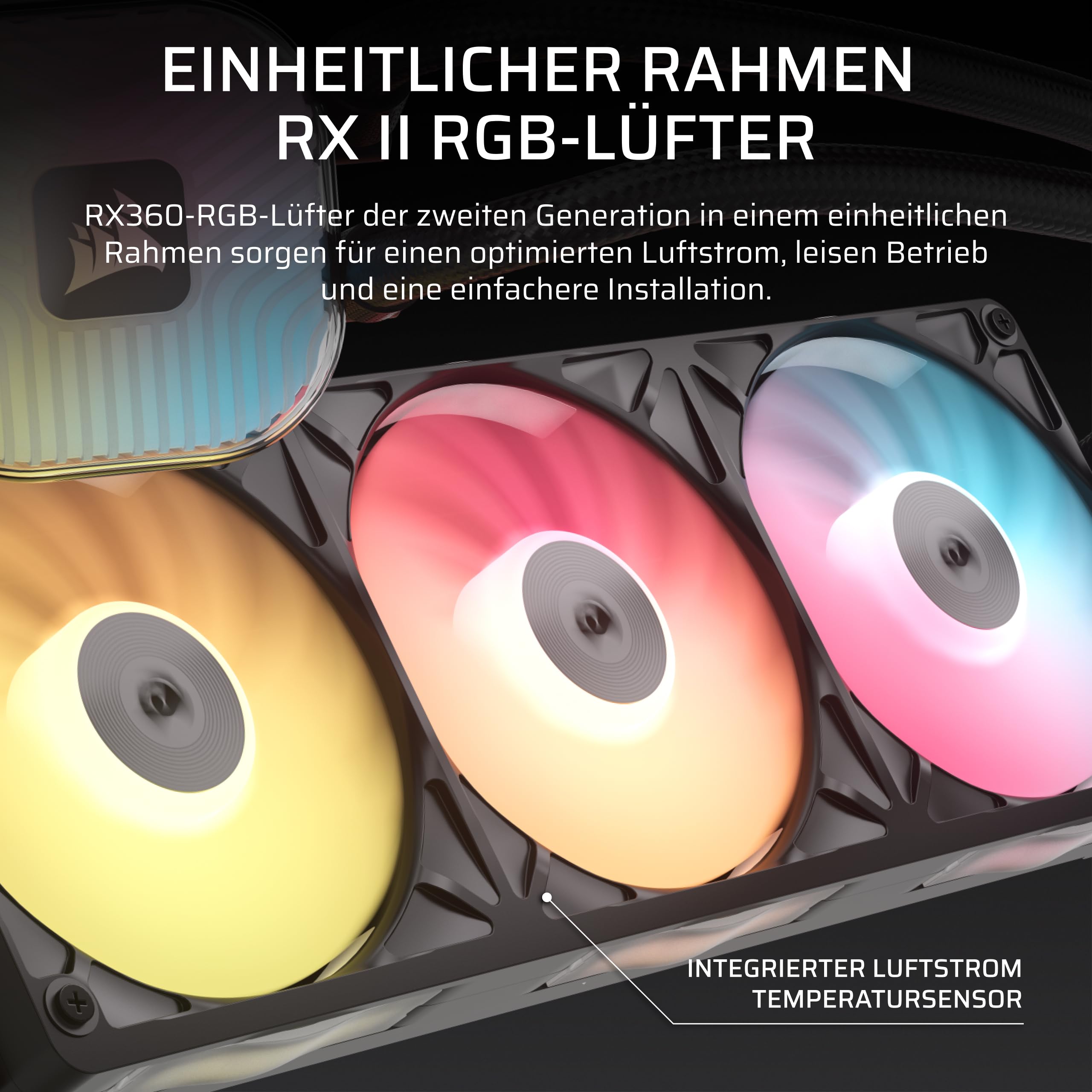 CORSAIR iCUE LINK TITAN II 360 RX RGB AIO-CPU-Flüssigkeitskühler – Schwarz