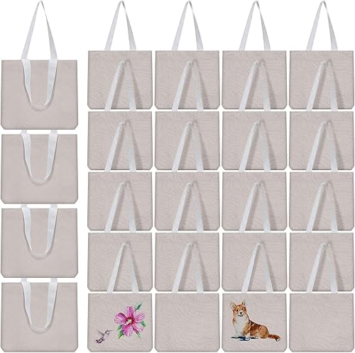Sadnyy Mini bolsa de lona en blanco a granel, bolsas de regalo para manualidades, regalos de fiesta para niños, 8 x 8 pulgadas