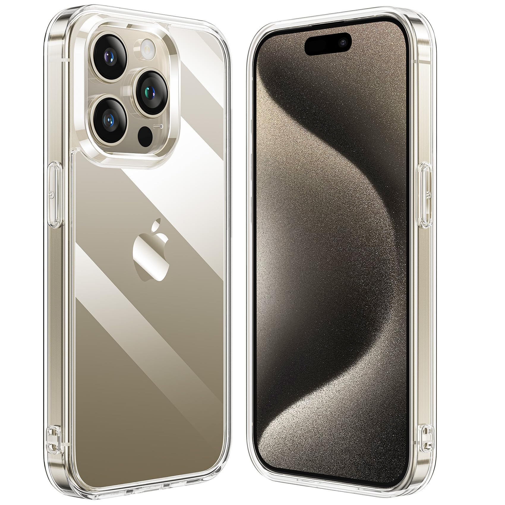 Amazon.co.jp: NIMASO ケース iPhone15pro用 クリア カバー 背面 強化