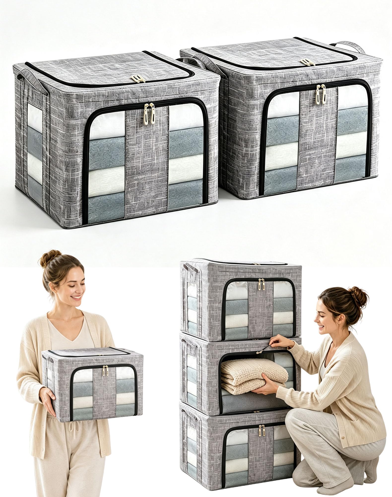 Betterboxes Stackable Storage, 66l Betterboxes Stackable StorageοΌ2 Set