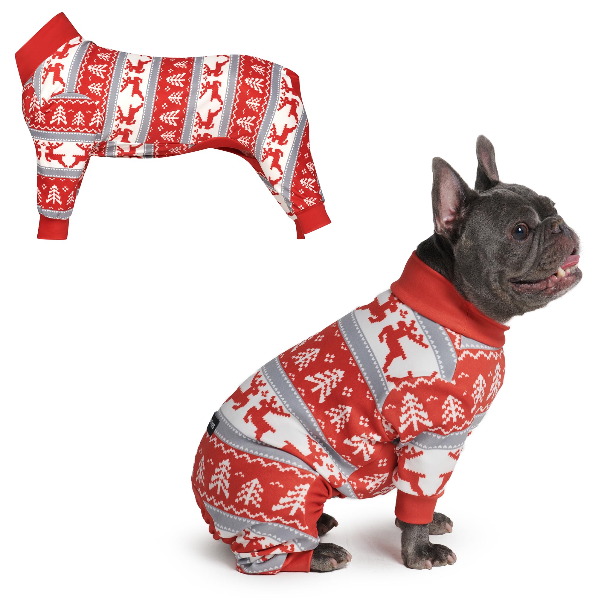 Spark Paws Christmas Dog Pajamas - Onesie Recovery Surgery Suit PJS