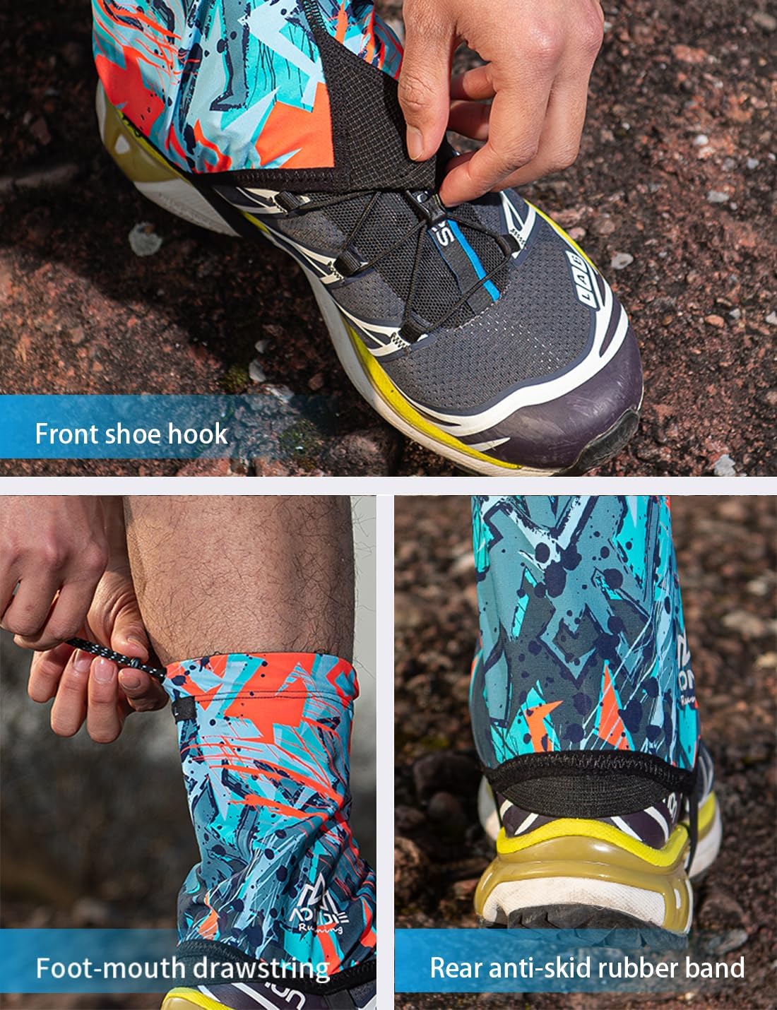 Ghette Da Trail Per Uomo E Donna, Basse Ghette Da Trekking Per Deserto Trail Running Caccia Neve Escursionismo