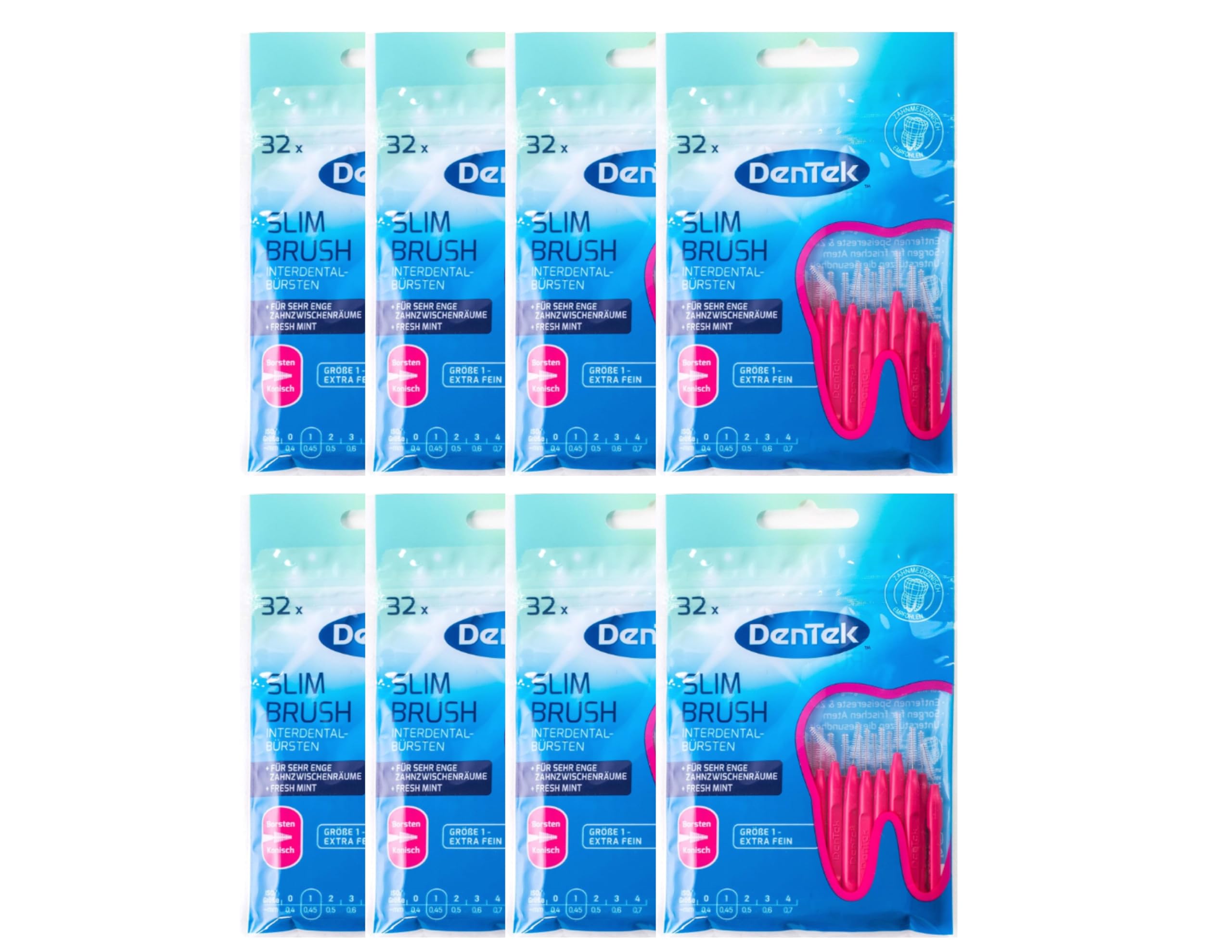 DenTek Slim Brush - Cepillos interdentales (32 unidades, extrafinos)