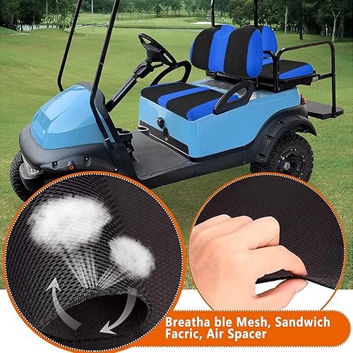 Miniatura 40 de Juego de fundas de asiento de carrito de golf, fundas para asientos delanteros de carrito de golf, ajuste para Club Car Precedent OEM, cojín