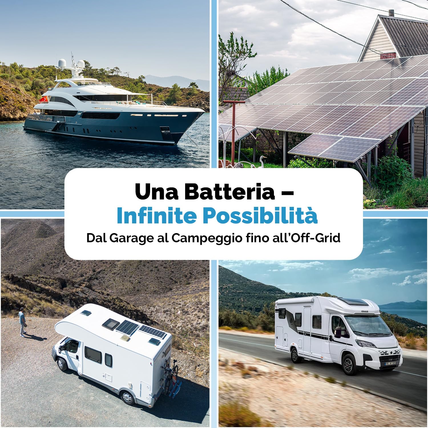 Electronicx Batteria di alimentazione GEL 12V 110Ah – Batteria GEL Deep Cycle 110 AH per camper, van, barca e impianto solare. Dimensioni: 315×175×190mm, riempita e carica, polo positivo a destra