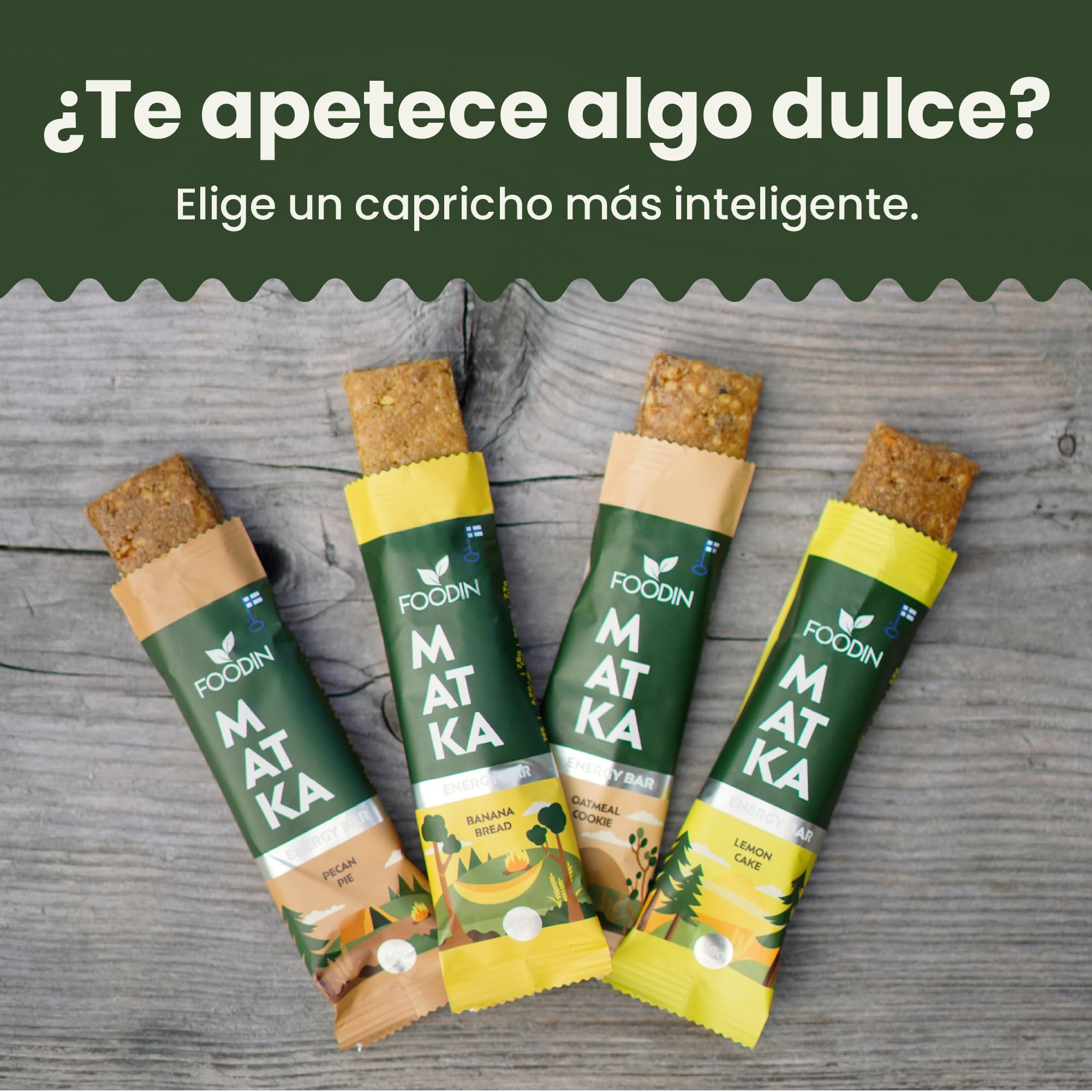 FOODIN MATKA Barrita Energética — Pastel de Limón – Sin Azúcar Añadido – Snack Refrescante y Natural – 12 x 50 g
