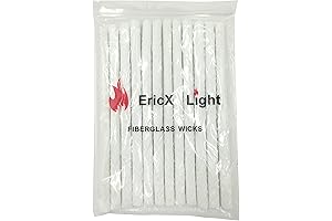 EricX Light Long Life Fiberglass Replacement Wicks