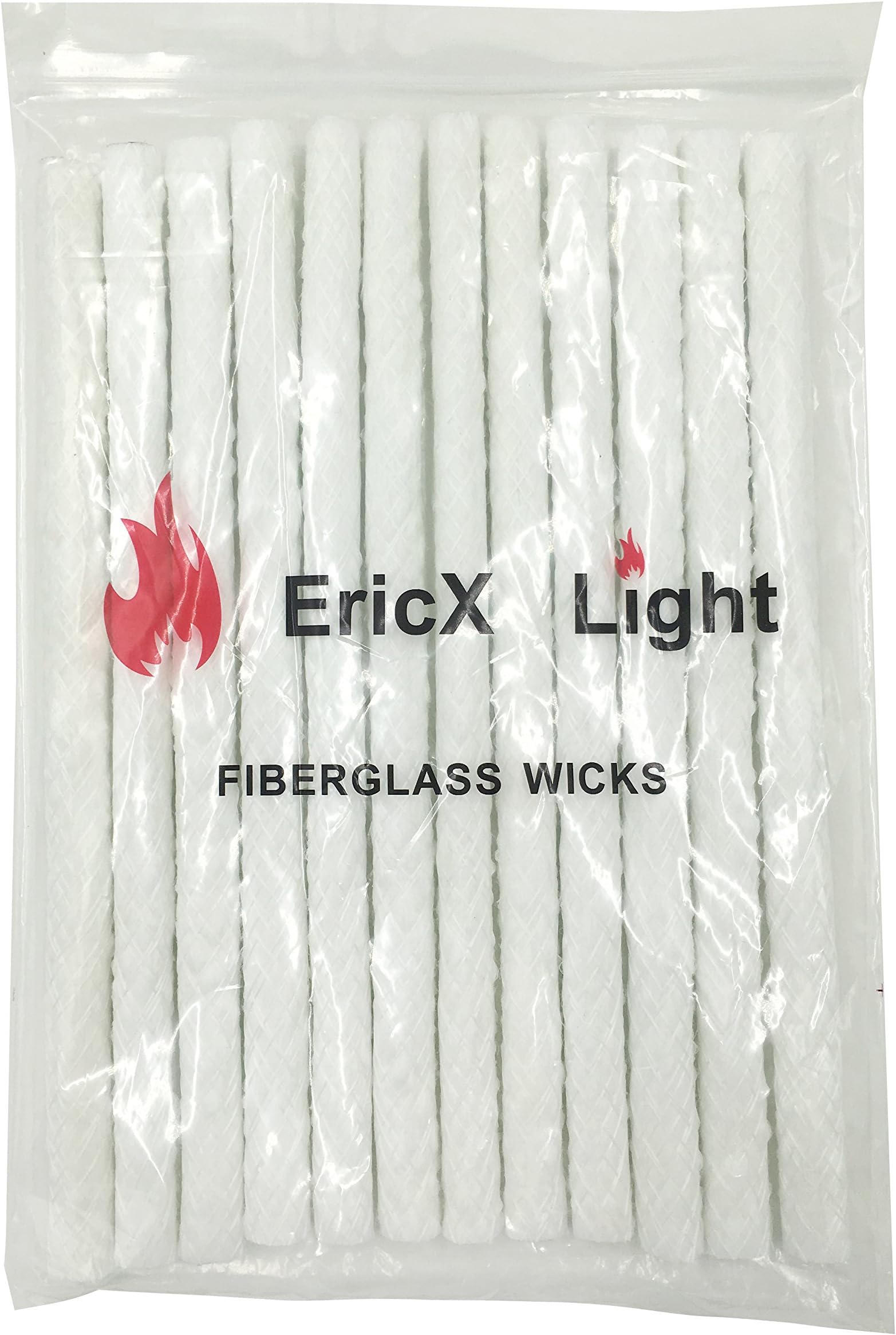 EricX Light Long Life Fiberglass Replacement Tiki Torch Wick - 12 Piece - 0.5 by 9.85 Inch