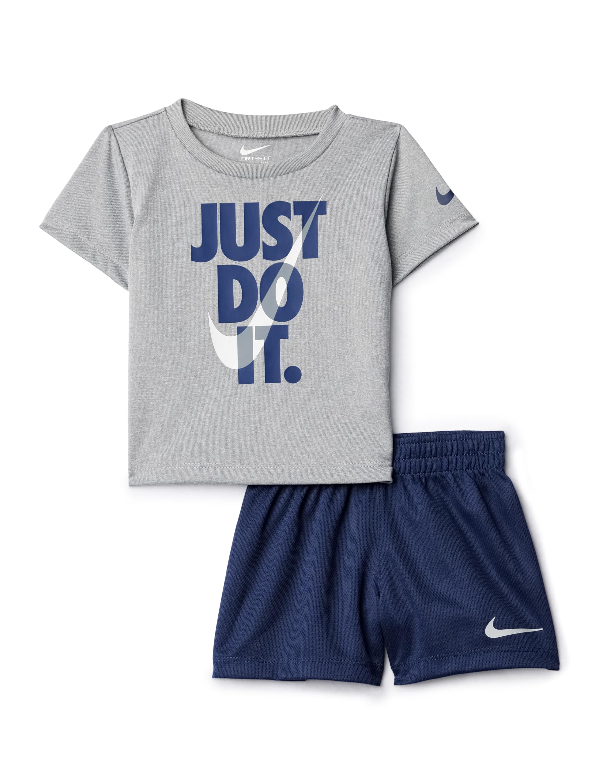 Nike Baby Boys' Dri-FIT Just Do It T-Shirt and Mesh Shorts 2-Piece Outfit Set