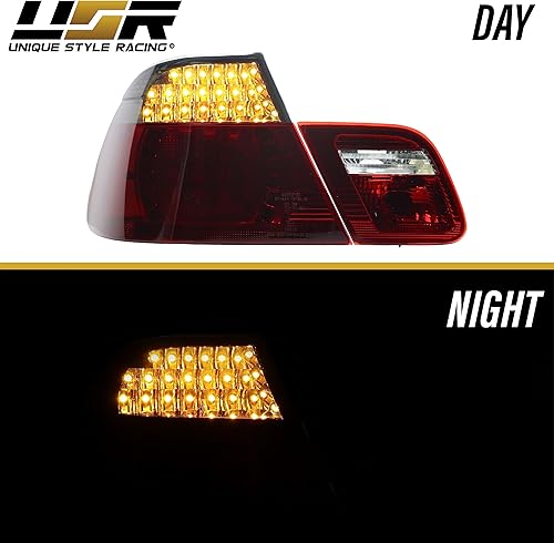 Miniatura 6 de DEPO 00-03 E46 2D - Juego de luces traseras traseras LED estilo europeo (izquierda + derecha, interior + exterior) compatible con BMW E46 2000-2003