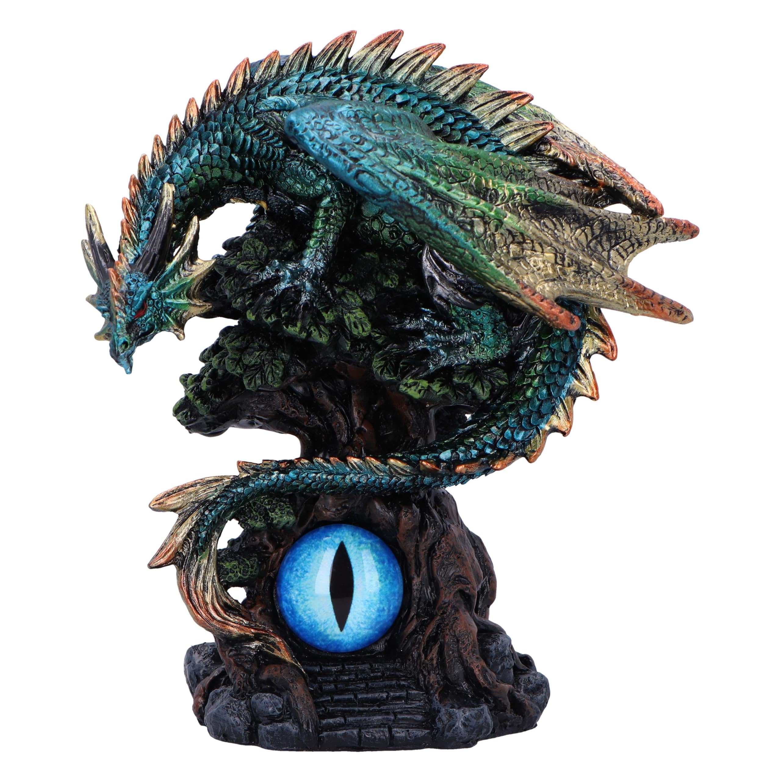 Nemesis Now Forest Seer 16 cm, Resina, Azul, Figura de dragón, Adorno de dragón Azul, artículos de Regalo coleccionables de dragón, Fundido en la Mejor Resina, Pintado a Mano por Expertos, U6697A24 | Resina, adorno de dragón azul, regalo de dragón colecci