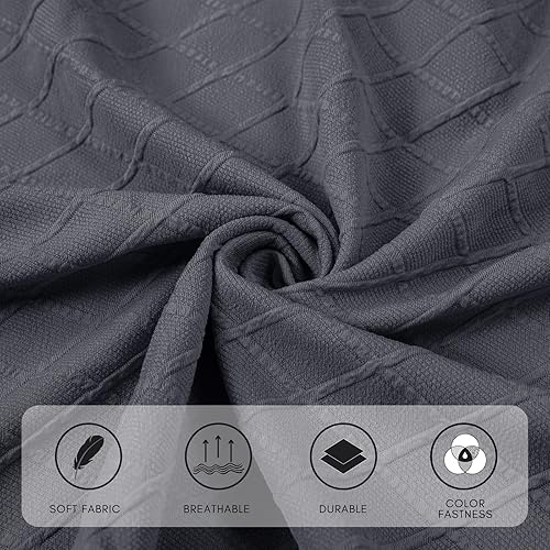 Miniatura 7 de SearchI Funda para banco de comedor, funda tapizada elástica y lavable, protector de asiento de banco de tela jacquard, fundas de banco