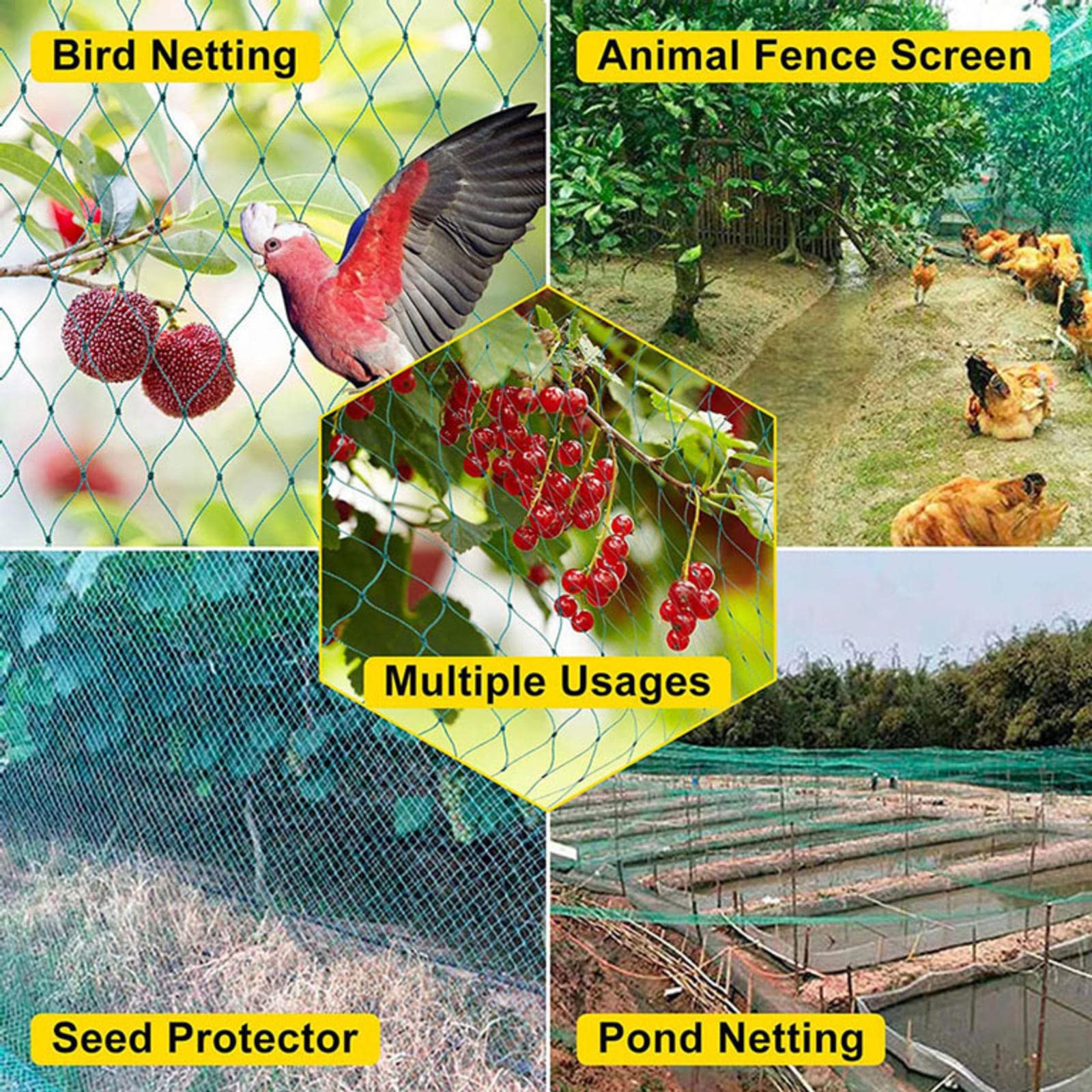 Pollo ProtectBird Malla repelente para aves de corral AntiP Balcón Plantas Frutas Árboles 2x10mGar