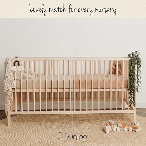 Miniatura 5 de Juego de 2 sábanas de muselina ultrasuaves para cuna de bebé, para niño o niña, 100% algodón orgánico, estilo bohemio, juego de sábanas para cuna de