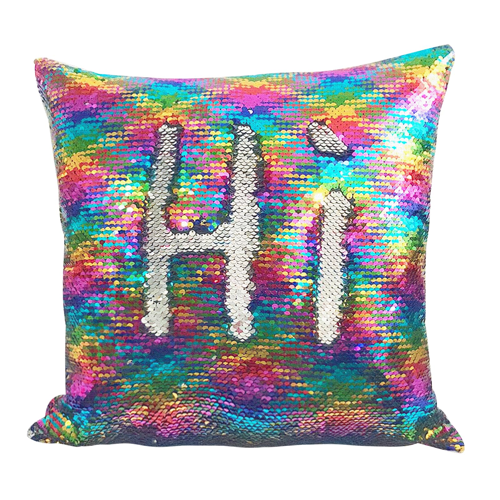 40X40 cm Reversible Sequin Pillow Covers Two-Color Flip Sequins Cushion Case Magic Glitter Sofa Decorative Pillowcase Shiny Mermaid Pillow Case for Home Decor Cafe Party Christmas (No Pillow Insert)