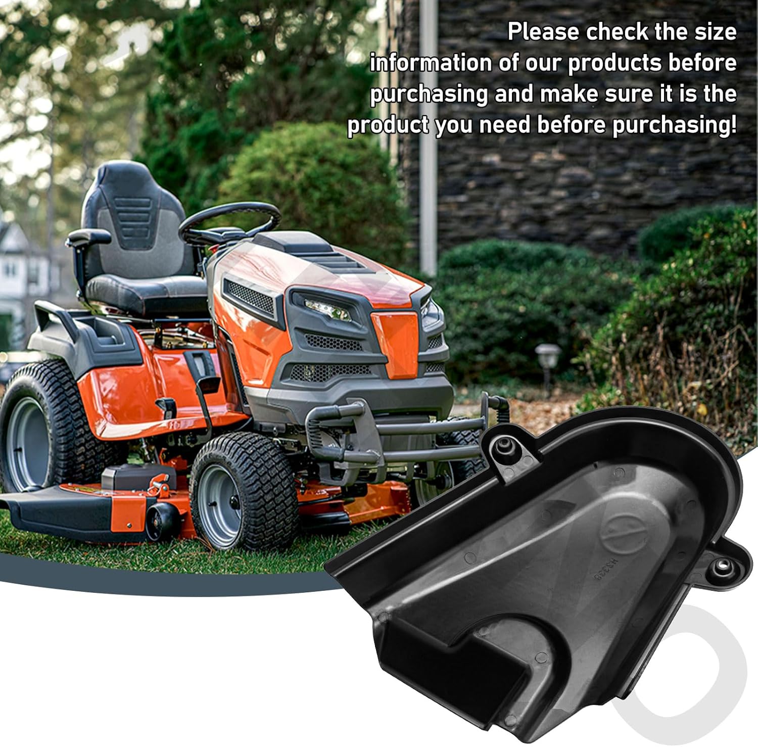 604268 Mower Discharge Deflector Chute W/ 604337 604338 LH & RH Pulley Covers Compatible with Hus-tler Raptor Mower, Discharge Deflector Side Chute