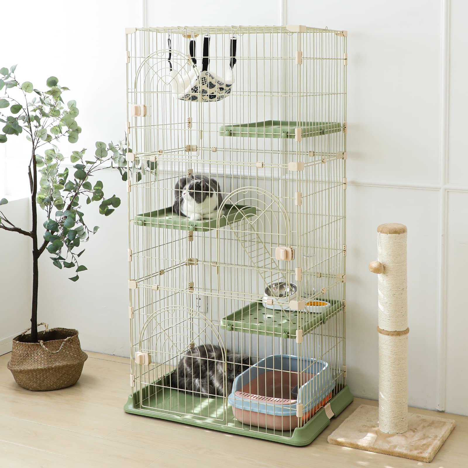 Amazon.co.jp: PETTOM 猫 ケージ キャットケージ 3段 83*60*161cm 大型