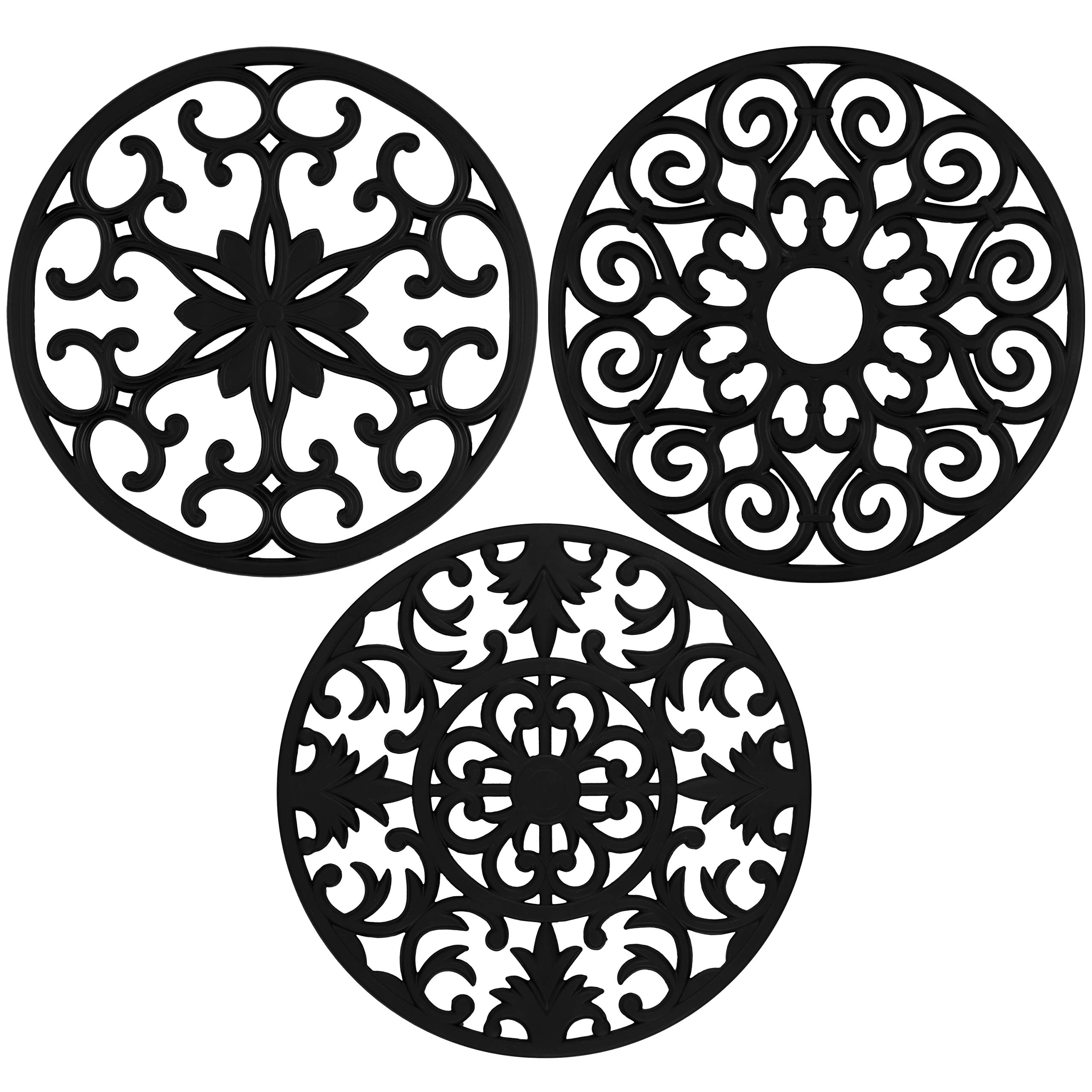 GASARÉ Extra Large Silicone Trivets Set of 3