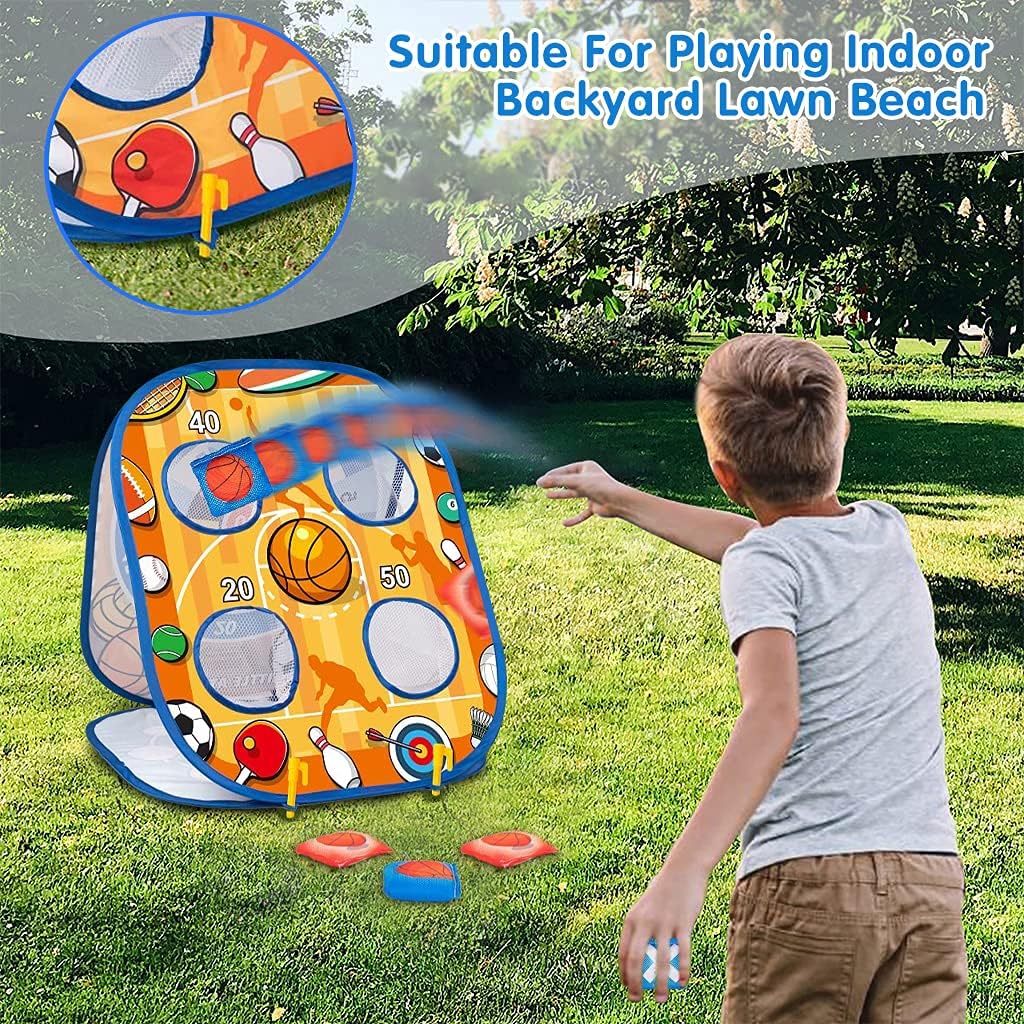 Dinosaur Bean Bag Toss Game Sets for Kids (Basketball) : Toys & Games