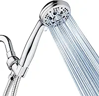 AquaDance Chuveiro portátil de alta pressão da Califórnia com mangueira cromada de 8,89 cm para a melhor experiência de chuveiro! Testado oficialmente para atender aos rigorosos padrões de qualidade e