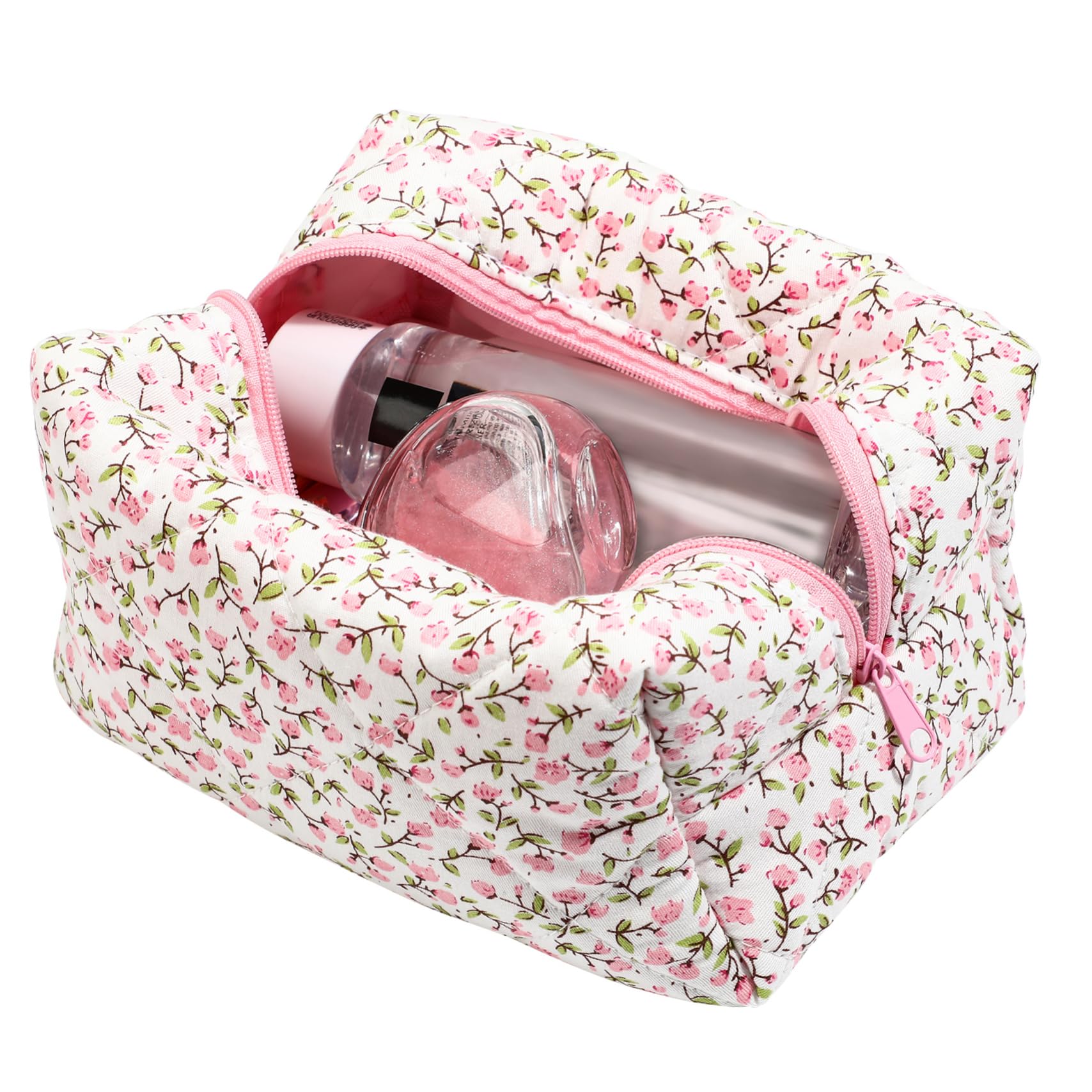 SOIMISS 5piezas Bolsa De Maquillaje Floral Organizador De Cosméticos Portátil para Viaje Cierre Seguro y Diseño Elegante para Accesorios y Menstruales