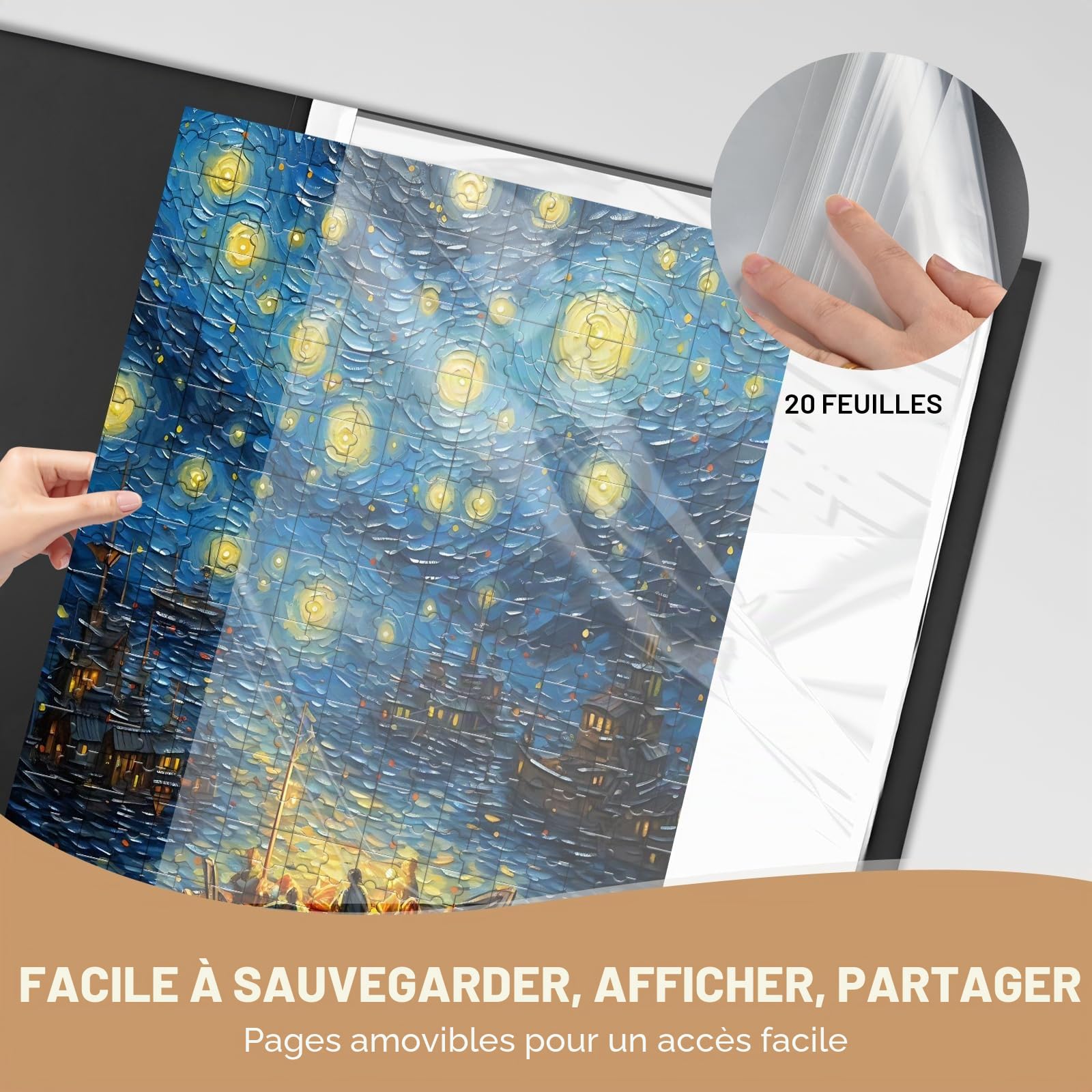 Classeur de rangement puzzle 500 pièces