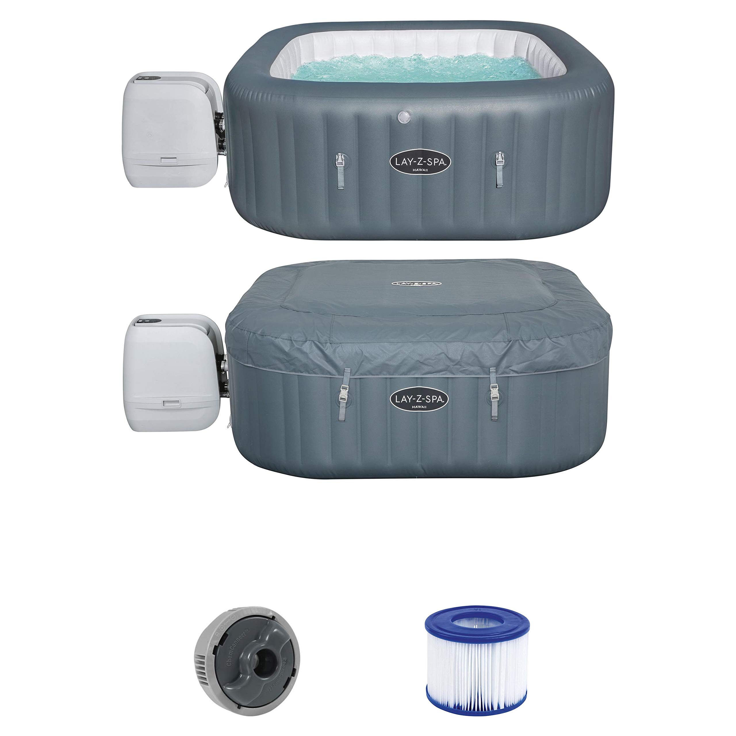 Bestway 60031 Minipiscina idromassaggio gonfiabile Hawaii Lay-Z-Spa HydroJet Pro