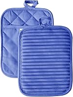 Vista 6 de Kitchen Everyday - Juego de 2 soportes para ollas básicos resistentes al calor, silicona suave, resistente al agua, guantes de horno con bolsillo