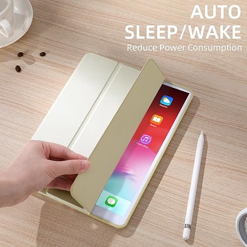 Miniatura 29 de Akkerds - Funda para iPad 10.2 2020, iPad 8ª generación/2019, iPad 7ª generación, con soporte para lápiz. Funda protectora premium con parte trasera