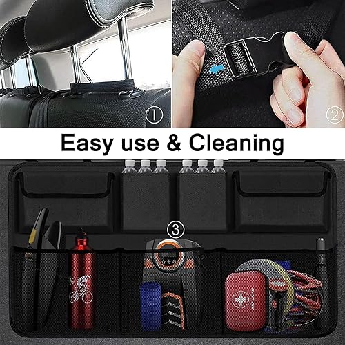 Miniatura 8 de Organizador y almacenamiento para maletero de automóvil, organizador colgante para asiento trasero para SUV, camión, MPV, camioneta, bolsa de