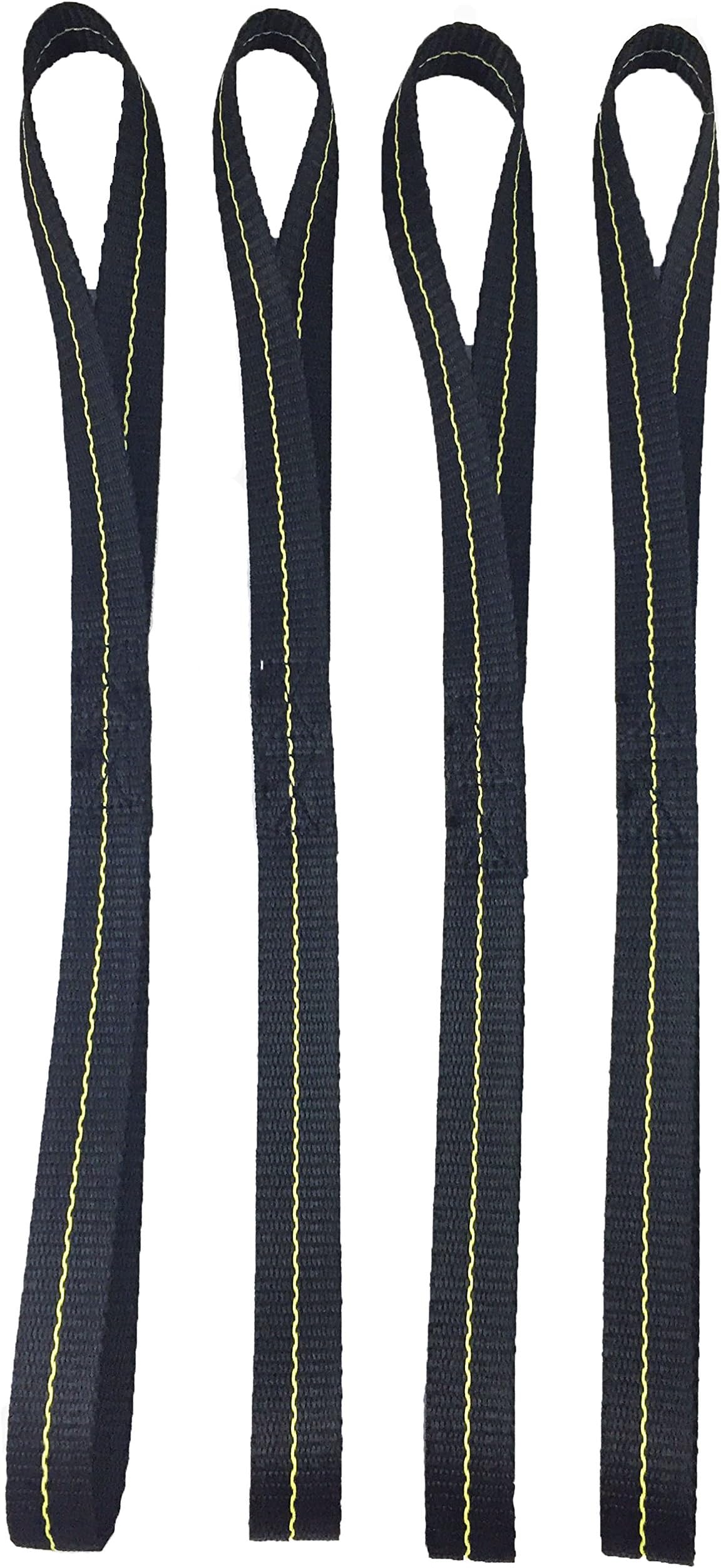 18" Soft Loop Tie Down Straps, 4 Pack. 2,789 Lb Break Strength. Made in The USA