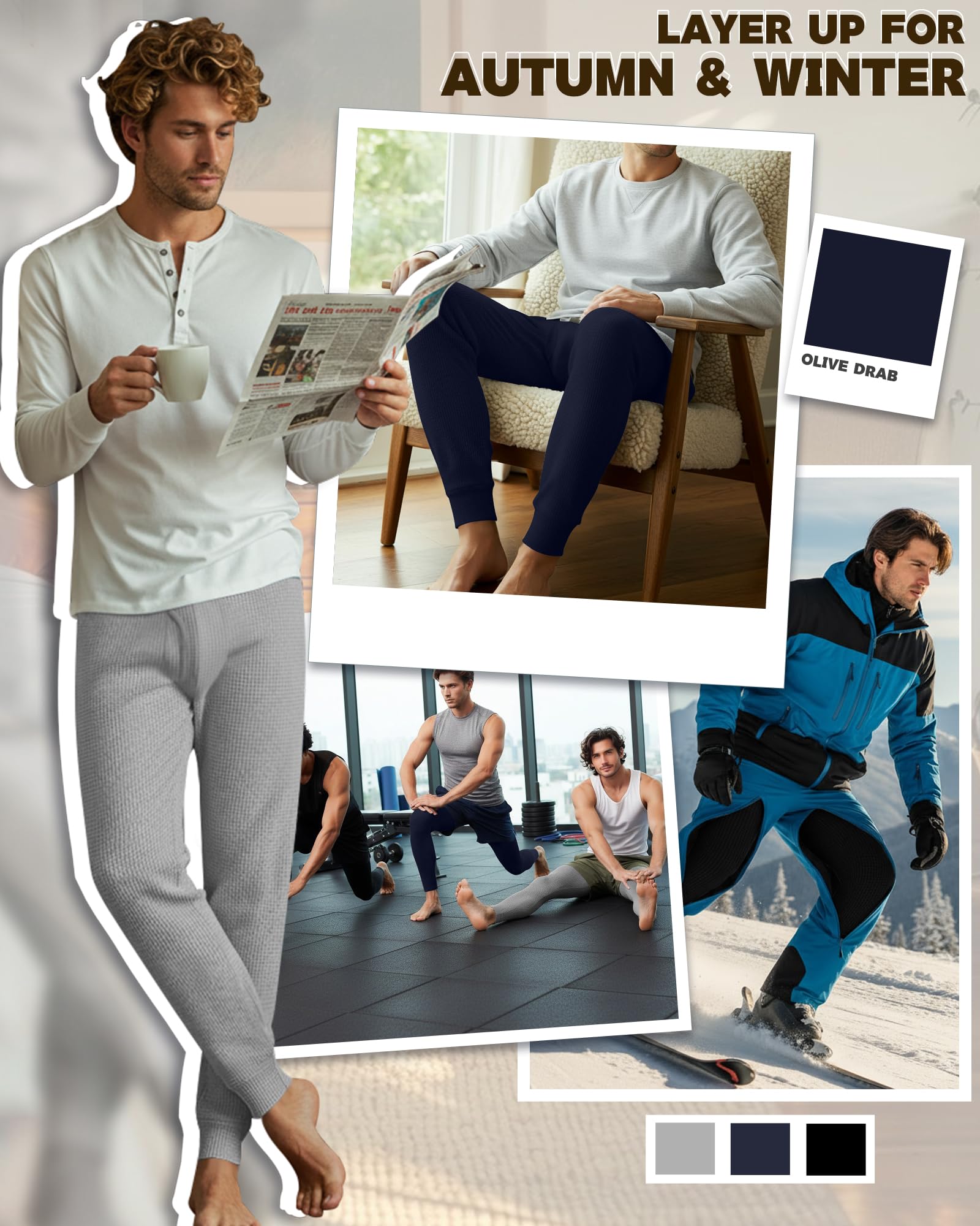 3er-Pack Thermohosen für Herren