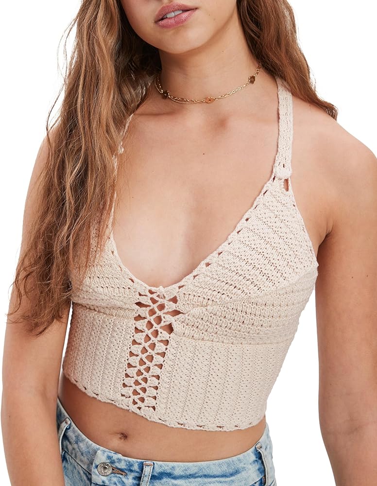 American Eagle x The Summer I Turned Pretty Lace-Up Corset Top at