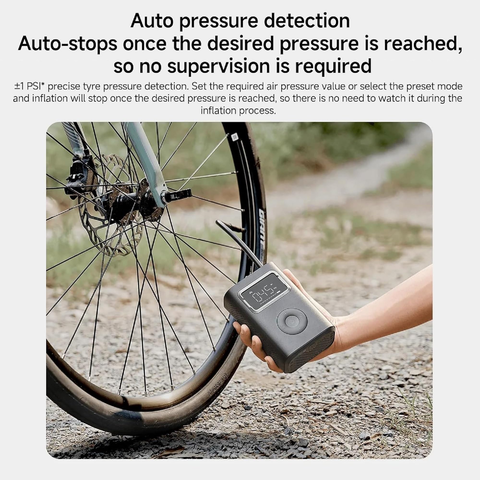Xiaomi 2 Compresseur d'air électrique portable sans fil 150 PSI avec écran LCD de pression précise, pompe à air de 20 000 mAh pour voiture, vélo, moto, boule