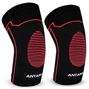 Antara AGEasy (Max Group) Kneecap for Men & Women | Knee Support for Gym, Sports & Pain Relief | 4-Way Stretch, Anti-Slip, Inner Cotton Lining for Comfort | Knee Sleeves for Squats, Running & Cycling (L, Comfort Stretch Pro) - image, photos