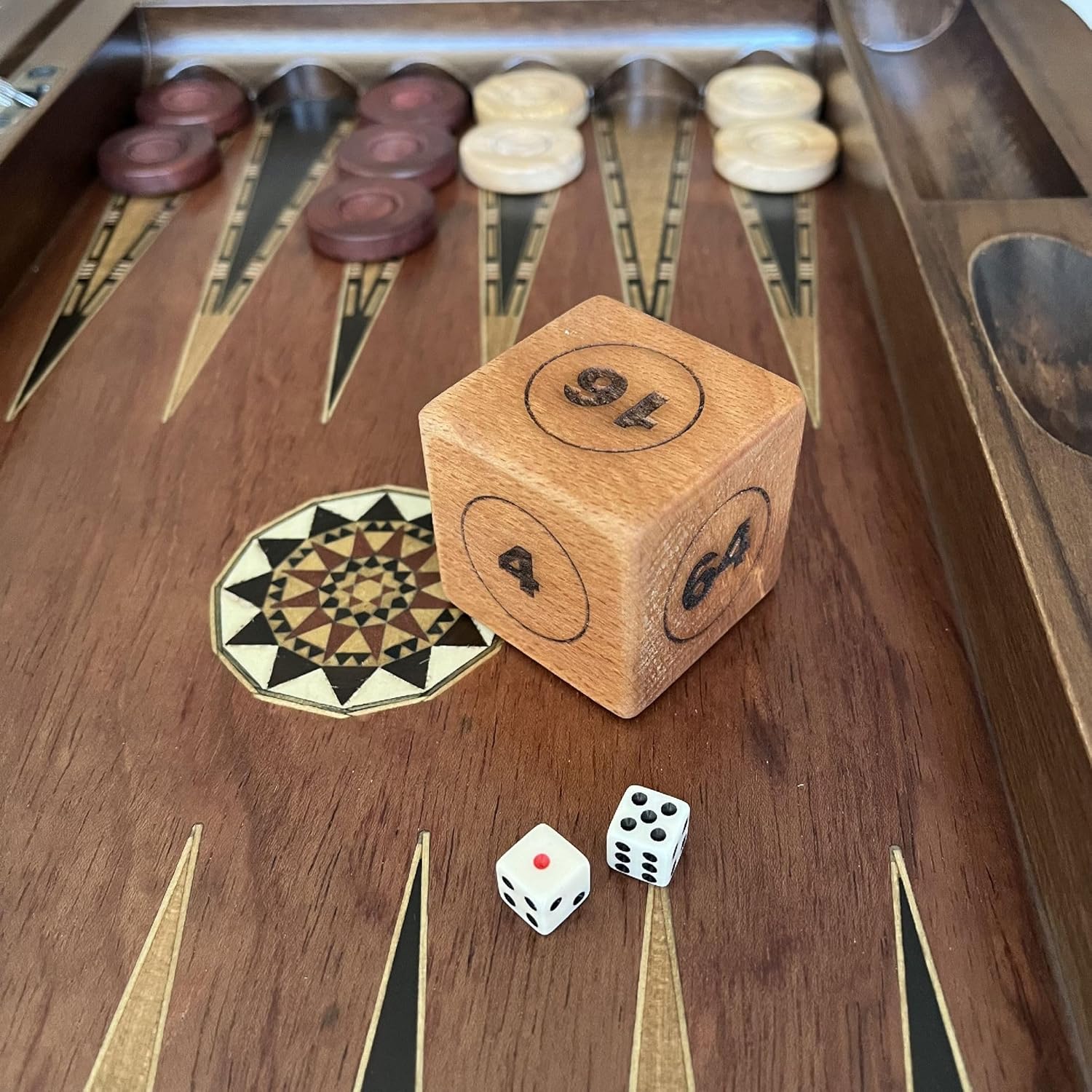 Wooden Doubling Cube 45x45mm (1.8"x1.8")