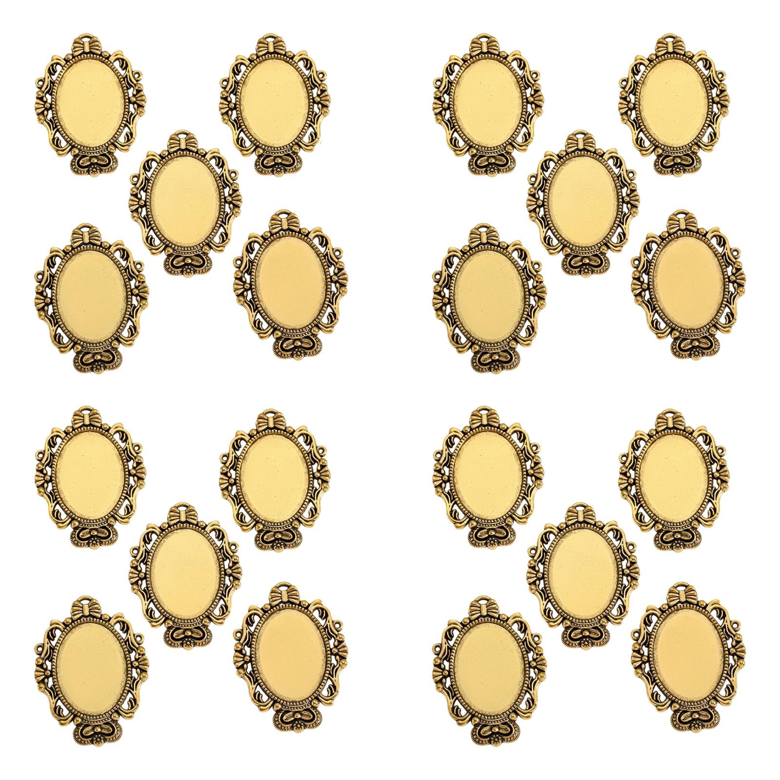 Jazuaiao Alloy Oval Base for Jewelry Time Gemstones Display Featuring Sturdy Oxidation Proof and Fine Craftsmanship Alloy Base