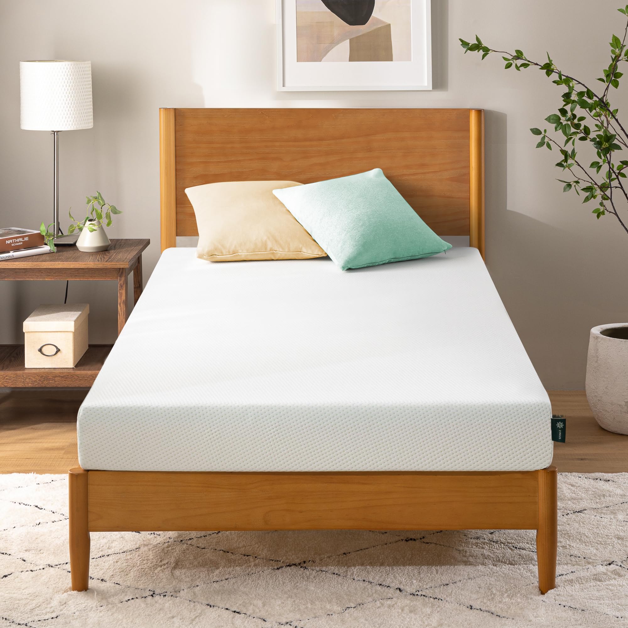 Zinus Foam Mattress 90 x 190 cm, Orthopaedic and Ergonomic Medium Firmness – Support with 5 Zones – Height 11 cm – Oeko-Tex Certified