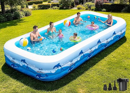 Großer aufblasbarer Pool für Erwachsene, 419,1 x 193 x 55,9 cm, aufblasbarer Poo