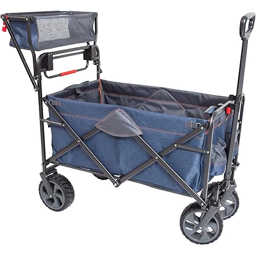 Mac Sports Push Pull Wagon Denim Blue