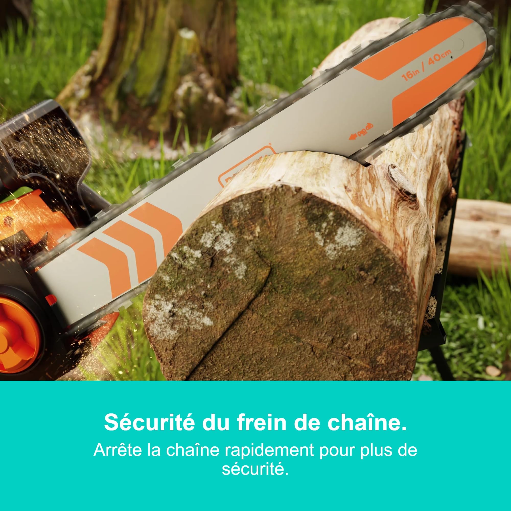 BLACK+DECKER Tronçonneuse électrique filaire 2000W, 40 cm avec chaîne anti-rebond, BECS2040-Q