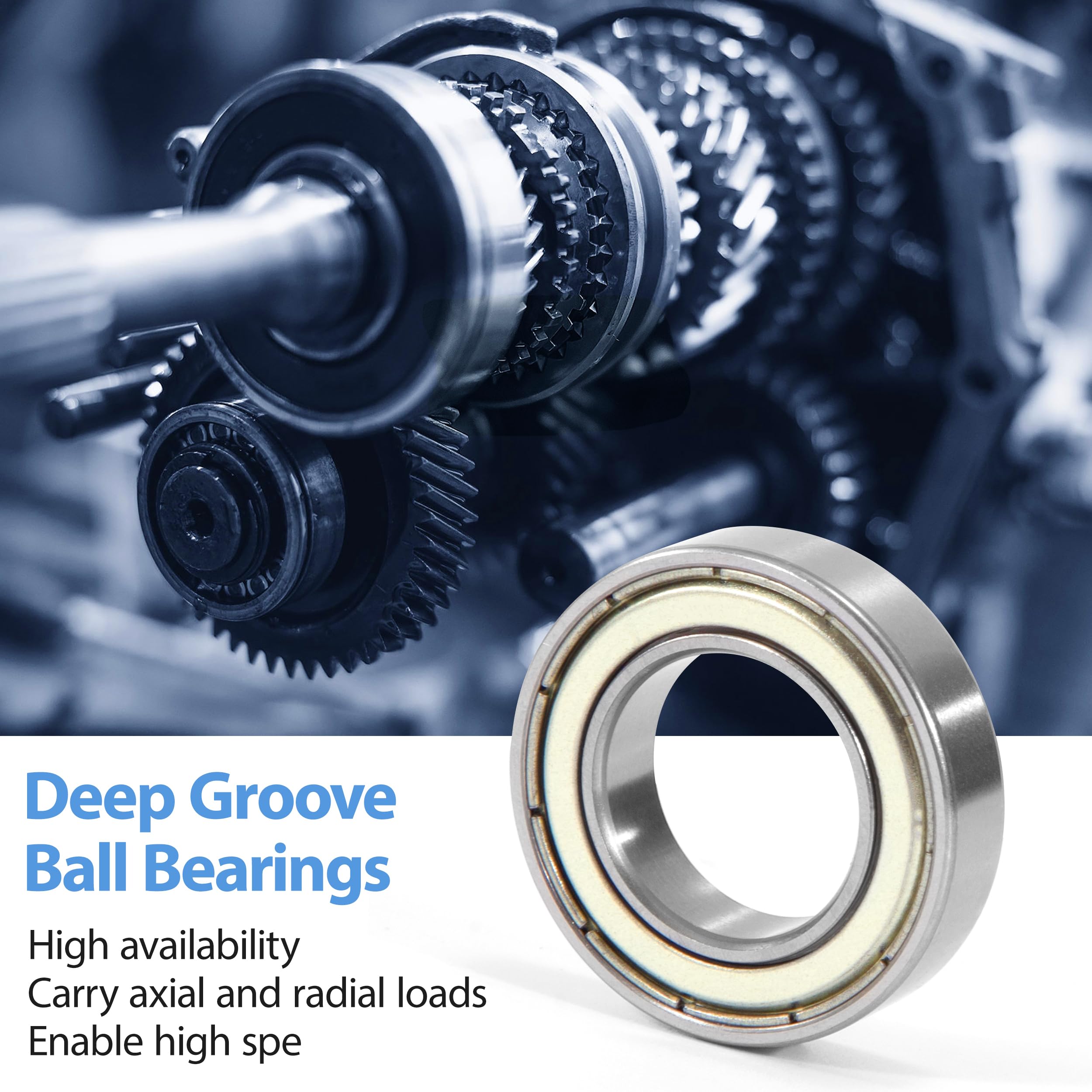 2 Pièces Portant 6905ZZ 6905-2RS 25X42X9 6905 6905Z 6905RS ABEC-1 Roulements à Billes à Gorge Profonde à Une Rangée Métrique Roulements à Billes à Collerette (Size : 2PCS, Color : 6905ZZ