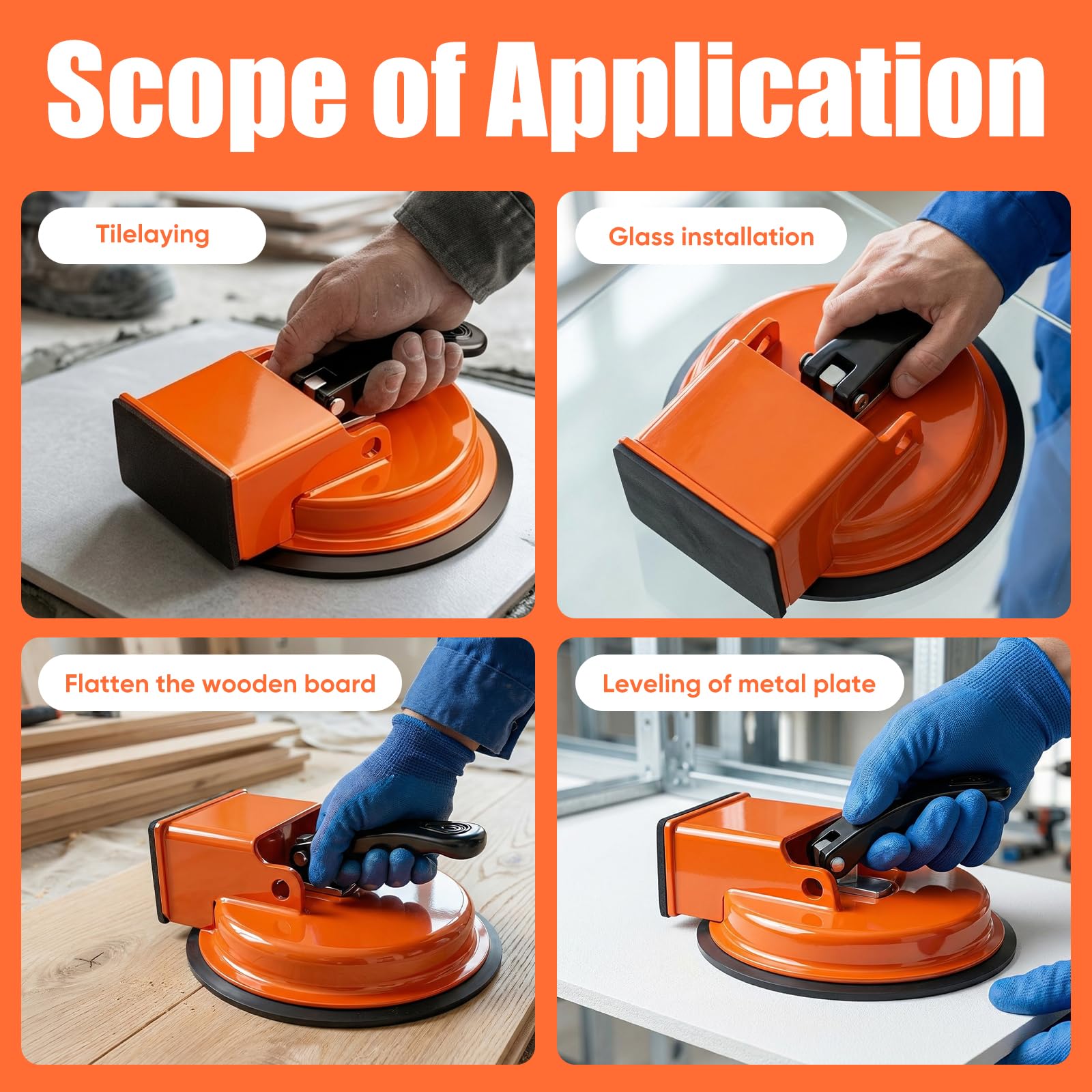 Floor Gap Fixer Tool,2026 New Heavy Duty Floor Gap Fixer Tool,Made of Iron & Enhanced Suction Cup for Fixer Laminate,Wood,Vinyl Flooring for Vinyl,Wood,Laminate Floors - 5